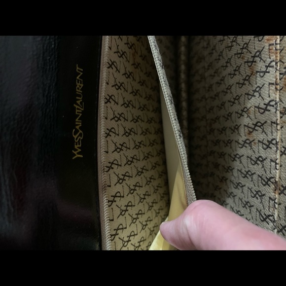 Authentic Yves Saint Laurent vintage lizard embossed leather shoulder bag - Picture 11 of 17